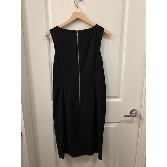Nue by Shani Black Sheath Dress with Pleated Front - Picture 3 of 10